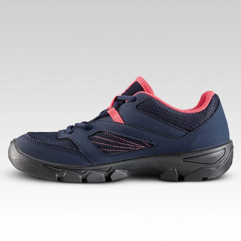 Quechua Chaussures De Randonnée Enfant Avec Lacets MH100 Bleu Corail Du 35 Au 38 4 Quechua Chaussures De Randonnée Enfant Avec Lacets MH100 Bleu Corail Du 35 Au 38 – Image 2