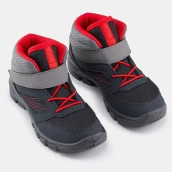 Quechua Chaussures De Randonnée Enfant Avec Scratch MH100 Mid Grise Foncée Du 24 AU 34 -Vêtements De Sport Extérieur chaussures de randonnee enfant avec scratch mh100 mid grise foncee du 24 au 34 3