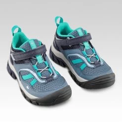 Quechua Chaussures De Randonnée Montagne Avec Scratch Fille Crossrock Bleues 24-34 -Vêtements De Sport Extérieur chaussures de randonnee montagne avec scratch fille crossrock bleues 24 34 3