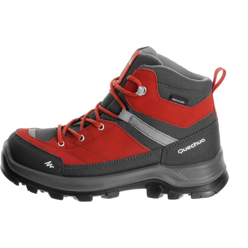 Quechua Chaussures De Randonnée Montagne Enfant MH500 Montantes Imperméables Rouges 4 Quechua Chaussures De Randonnée Montagne Enfant MH500 Montantes Imperméables Rouges – Image 2
