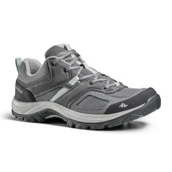 Quechua Chaussures De Randonnée Montagne - MH100 Gris/vert- Femme