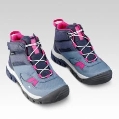 Quechua Chaussures Imperméables De Randonnée -CROSSROCK MID Bleues- Enfant 28 AU 34 -Vêtements De Sport Extérieur chaussures impermeables de randonnee crossrock mid bleues enfant 28 au 34 3