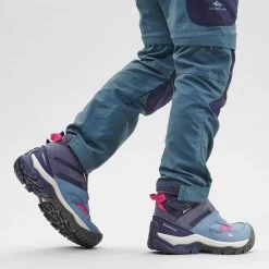 Quechua Chaussures Imperméables De Randonnée -CROSSROCK MID Bleues- Enfant 28 AU 34 -Vêtements De Sport Extérieur chaussures impermeables de randonnee crossrock mid bleues enfant 28 au 34 4