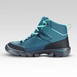 Quechua Chaussures Imperméables De Randonnée - MH120 MID Turquoises - Enfant 35 AU 38 -Vêtements De Sport Extérieur chaussures impermeables de randonnee mh120 mid turquoises enfant 35 au 38 1