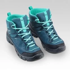Quechua Chaussures Imperméables De Randonnée - MH120 MID Turquoises - Enfant 35 AU 38 -Vêtements De Sport Extérieur chaussures impermeables de randonnee mh120 mid turquoises enfant 35 au 38 3