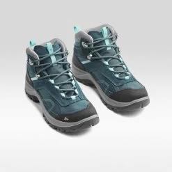 Quechua Chaussures Imperméables De Randonnée Montagne - MH100 Mid Turquoise - Femme -Vêtements De Sport Extérieur chaussures impermeables de randonnee montagne mh100 mid turquoise femme 8