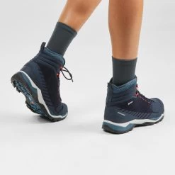 Quechua Chaussures Imperméables De Randonnée Montagne - MH900 MID Bleu - Femme -Vêtements De Sport Extérieur chaussures impermeables de randonnee montagne mh900 mid bleu femme 4