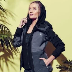 Dare 2b Compete II Femme Randonnée Veste Imperméable - Gris Noir