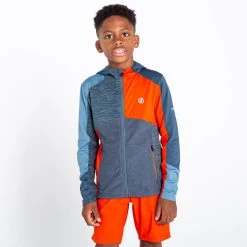 Dare 2b Hero Core Stretch Polaire De Marche Zippé Pour Enfant - Bleu -Vêtements De Sport Extérieur hero core stretch polaire de marche zippe pour enfant bleu 3