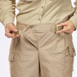 Pantalon De Désert Trekking Anti-UV éco-conçu DESERT 900 Beige Femme -Vêtements De Sport Extérieur pantalon de desert trekking anti uv eco concu desert 900 beige femme 3