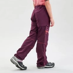 Quechua Pantalon De Randonnée Modulable Enfant MH500 Violet 7-15 Ans -Vêtements De Sport Extérieur pantalon de randonnee modulable enfant mh500 violet 7 15 ans 3
