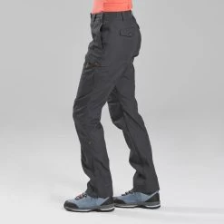 Pantalon De Trek Voyage - TRAVEL 100 Gris Femme 10 Pantalon De Trek Voyage - TRAVEL 100 Gris Femme -Vêtements De Sport Extérieur pantalon de trek voyage travel 100 gris femme 3