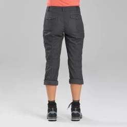 Pantalon De Trek Voyage - TRAVEL 100 Gris Femme 11 Pantalon De Trek Voyage - TRAVEL 100 Gris Femme -Vêtements De Sport Extérieur pantalon de trek voyage travel 100 gris femme 4