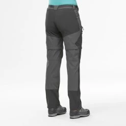 Pantalon Modulable 2 En 1 De Trek Montagne - MT500 Noir - Femme -Vêtements De Sport Extérieur pantalon modulable 2 en 1 de trek montagne mt500 noir femme 4