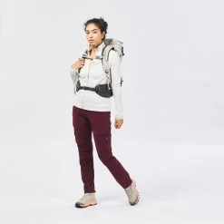Quechua Pantalon Modulable De Randonnée Montagne - MH550 - Bordeaux - Femme -Vêtements De Sport Extérieur pantalon modulable de randonnee montagne mh550 bordeaux femme 2