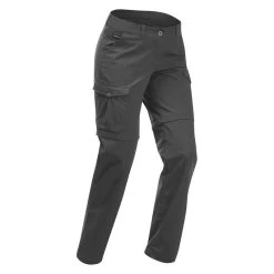 Pantalon Modulable De Trek Voyage - TRAVEL 100 Gris Femme -Vêtements De Sport Extérieur pantalon modulable de trek voyage travel 100 gris femme 1