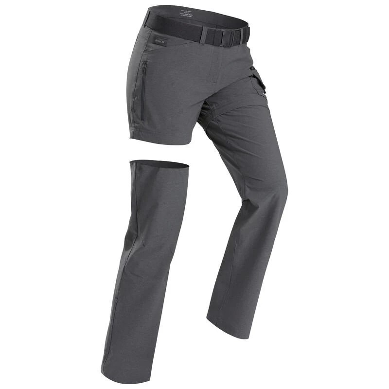 Pantalon Modulable De Trek Voyage - TRAVEL 500 Gris Femme 3 Pantalon Modulable De Trek Voyage - TRAVEL 500 Gris Femme