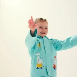 Regatta Peppa Summer Veste De Randonnée à Capuche Pour Enfant - Bleu Clair -Vêtements De Sport Extérieur peppa summer veste de randonnee a capuche pour enfant bleu clair 4