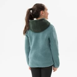 Polaire De Randonnée - Columbia Hoodie Sherpa Verte - Enfant 7-15 Ans -Vêtements De Sport Extérieur polaire de randonnee columbia hoodie sherpa verte enfant 7 15 ans 4