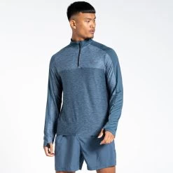 Dare 2b Power Up II Polaire Fitness Zippé à Moitié Pour Homme - Gris -Vêtements De Sport Extérieur power up ii polaire fitness zippe a moitie pour homme gris 4