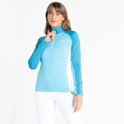 Dare 2b Sous-couche Femme Stretch Et Légère INVOLVED II Avec Ouverture 1/2 Zip -Vêtements De Sport Extérieur sous couche femme stretch et legere involved ii avec ouverture 12 zip 2