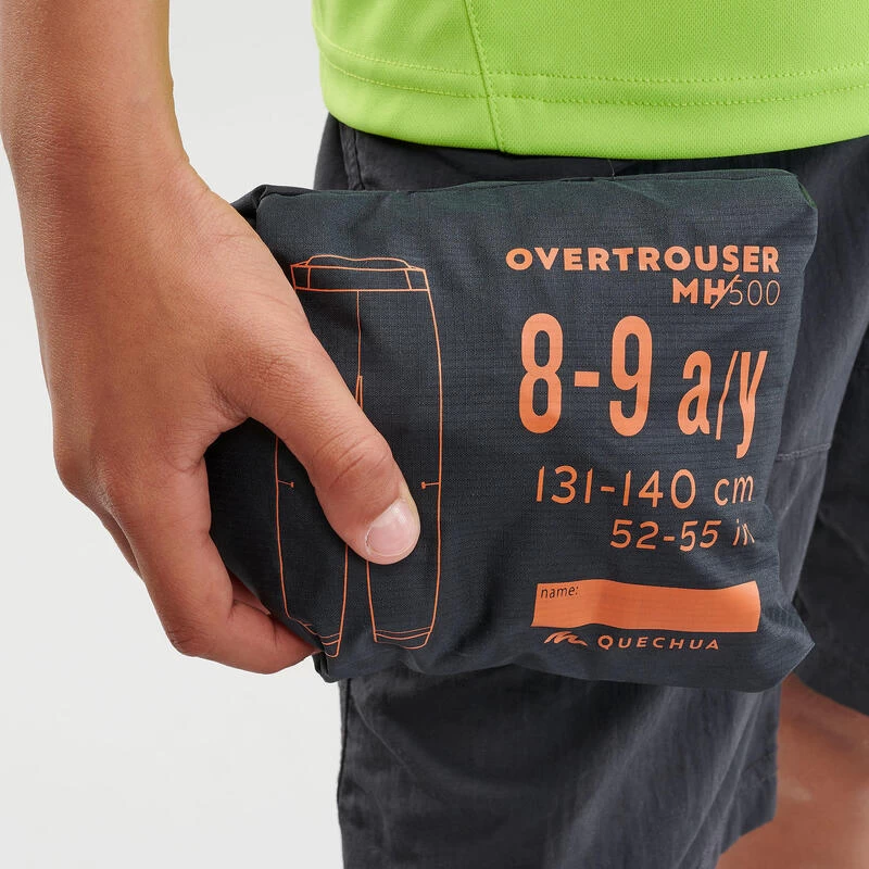 Quechua Surpantalon De Randonnée - MH500 Noir - Enfant 7-15 Ans 4 Quechua Surpantalon De Randonnée - MH500 Noir - Enfant 7-15 Ans – Image 2
