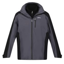 Regatta Telmar IV 3-In-1 Homme Randonnée Veste - Gris Foncé -Vêtements De Sport Extérieur telmar iv 3 in 1 homme randonnee veste gris fonce 4