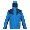 Regatta Veste Imperméable Birchdale Colour Block Pour Hommes (Bleu Vif / Denim Sombre)