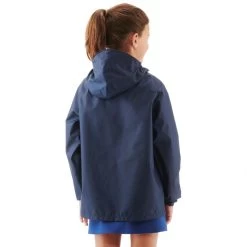 Quechua Veste Imperméable De Randonnée - MH100 Bleu Marine Et Rose - Enfant 7-15 Ans -Vêtements De Sport Extérieur veste impermeable de randonnee mh100 bleu marine et rose enfant 7 15 ans 2