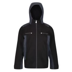 Regatta Veste Imperméable HIGHTON Enfant (Noir / Anthracite)