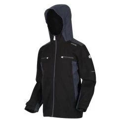 Regatta Veste Imperméable HIGHTON Enfant (Noir / Anthracite) -Vêtements De Sport Extérieur veste impermeable highton enfant noir anthracite 3