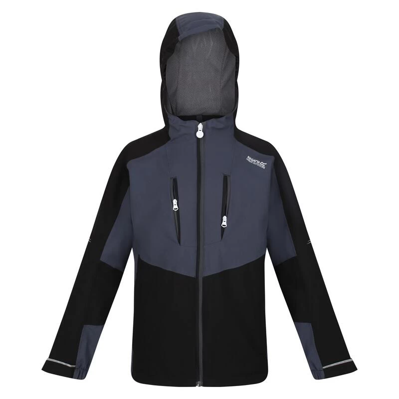 Regatta Veste Imperméable HIGHTON Enfant (Noir / Gris Sombre) 3 Regatta Veste Imperméable HIGHTON Enfant (Noir / Gris Sombre)
