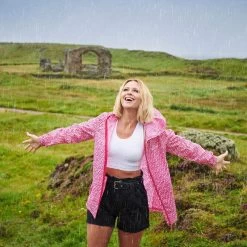 Regatta Veste Imperméable PACK IT Femme (Rose / Blanc) -Vêtements De Sport Extérieur veste impermeable pack it femme rose blanc 3