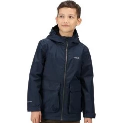 Regatta Veste Imperméable SALMAN Enfant (Bleu Marine) -Vêtements De Sport Extérieur veste impermeable salman enfant bleu marine 2