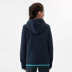 Quechua VESTE POLAIRE DE RANDONNEE - MH500 BLEU - ENFANT 7-15 ANS -Vêtements De Sport Extérieur veste polaire de randonnee mh500 bleu enfant 7 15 ans 2