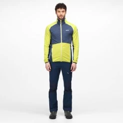 Regatta Yare IV Homme Randonnée Softshell Veste - Jaune Foncé / Bleu Foncé -Vêtements De Sport Extérieur yare iv homme randonnee softshell veste jaune fonce bleu fonce 2